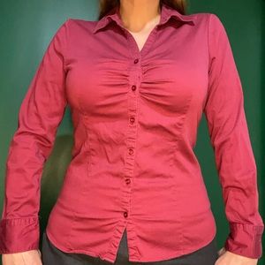 Maroon button up shirt